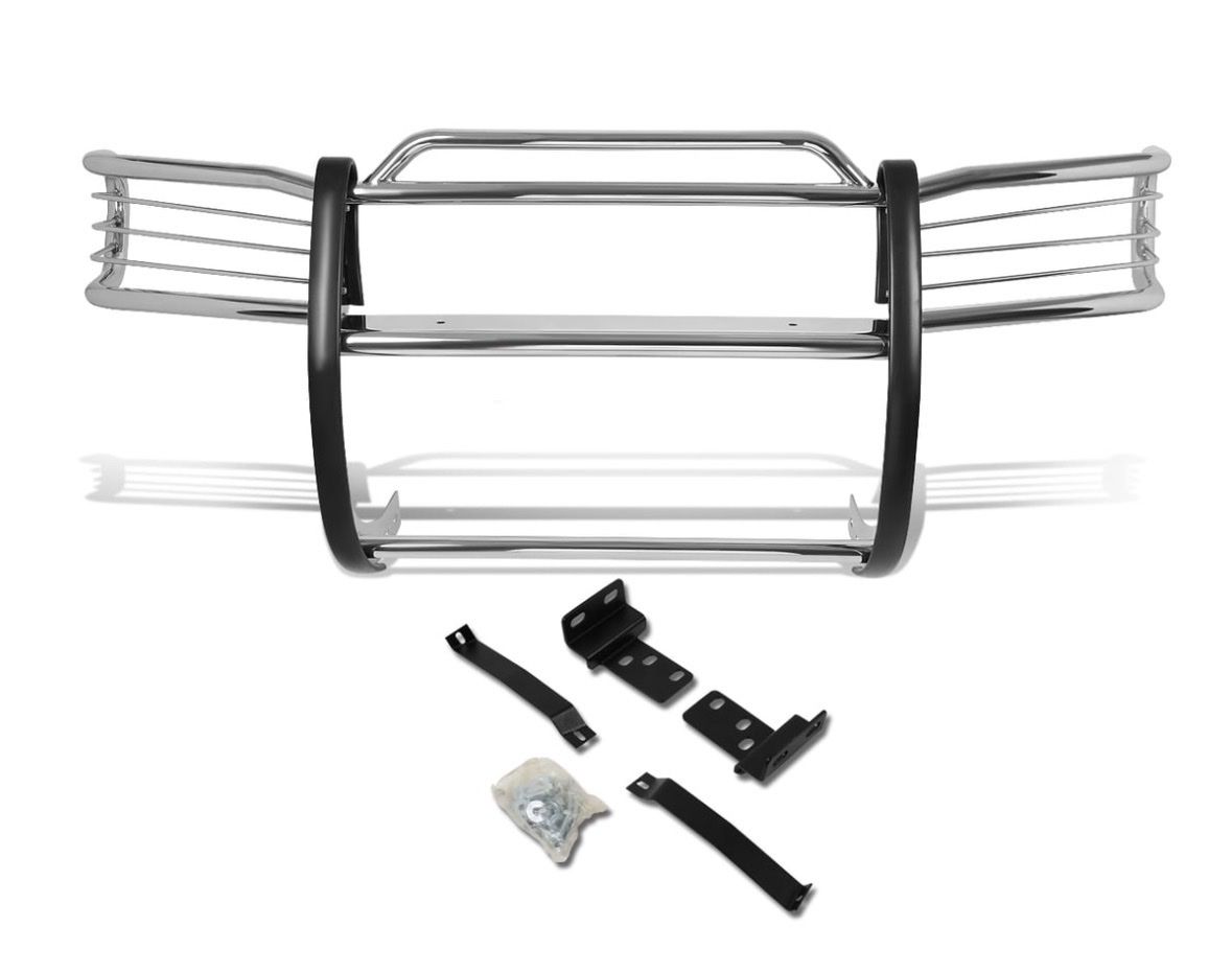 stainless steel front bumper brush and grille guard designed specifically for the 1996–2004 Nissan Pathfinder (R50)