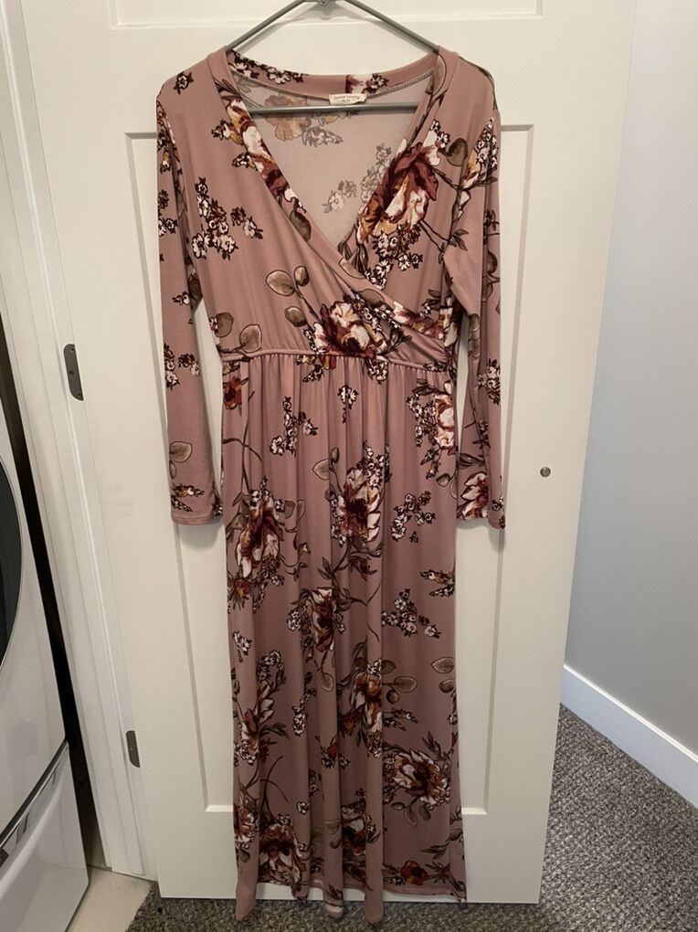 Sweet Lovely Large Soft Stretchy Floral Pink Dress