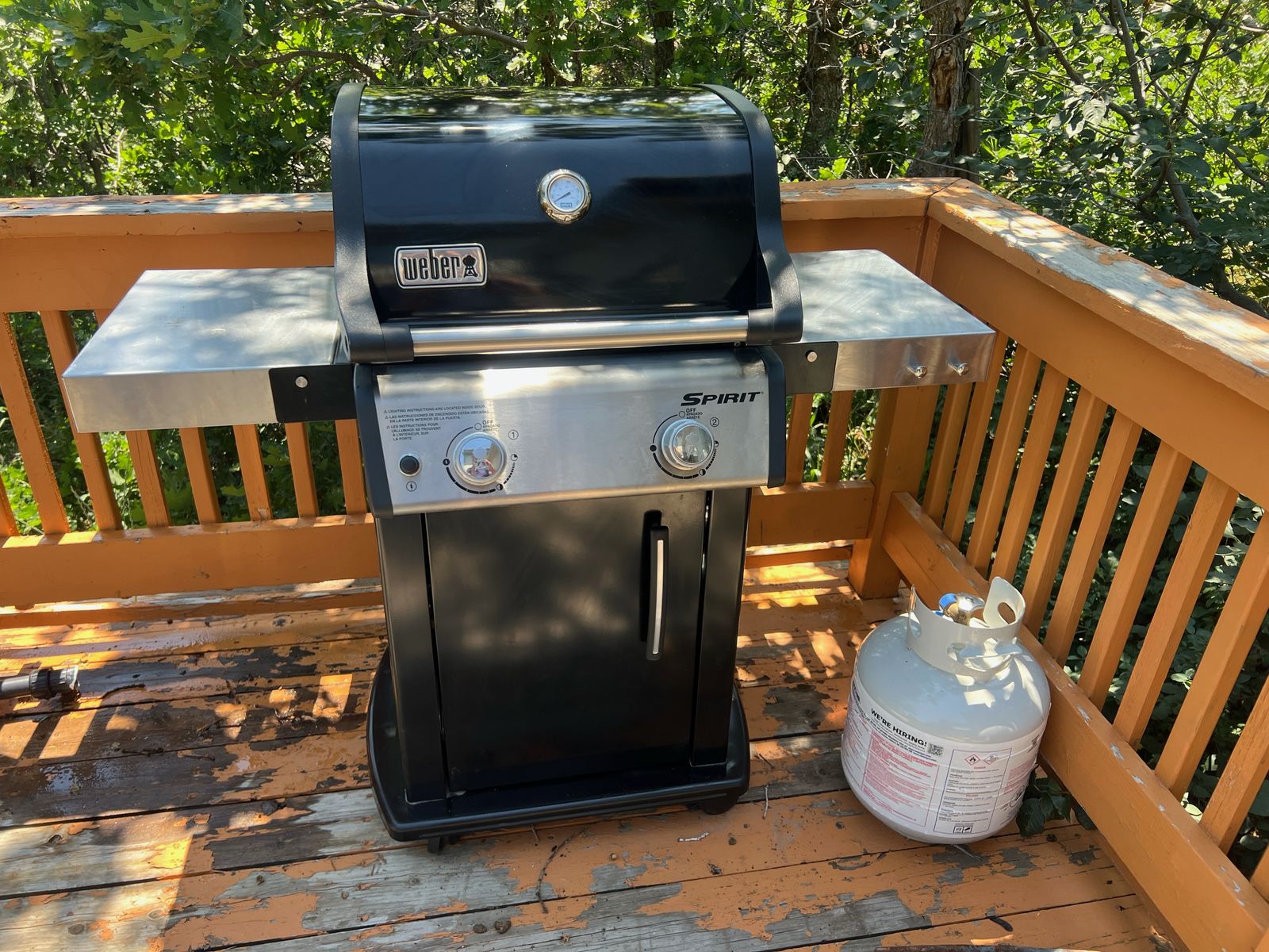 Weber Spirit 2-Burner Gas Grill – Works Great, 2 Propane Tanks – $225