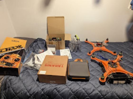 3 drones, 2 controllers, Tons of drone stuff, batteries, screws, for the DIY, Pixhawk, etc