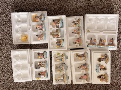 24 Precious Moments Lighthouse Figurines / Ornaments Collection with Styrofoam