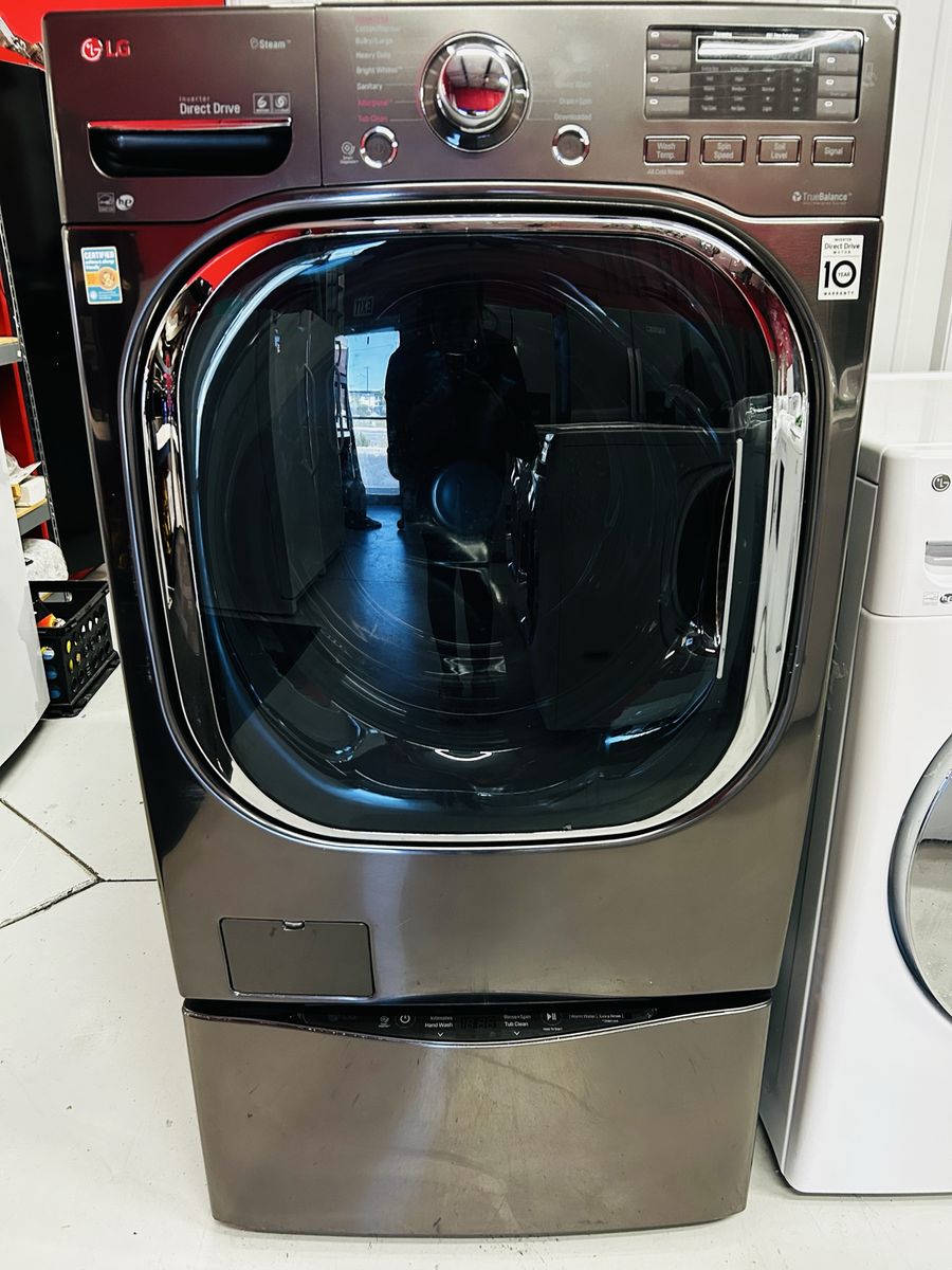 Lg Steam Front Load Washer With Lg Sidekick(washer)Pedestal