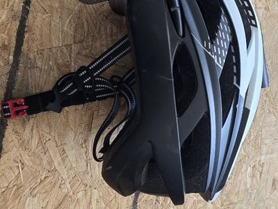 Cycling Helmet with Magnetic Visor Black White