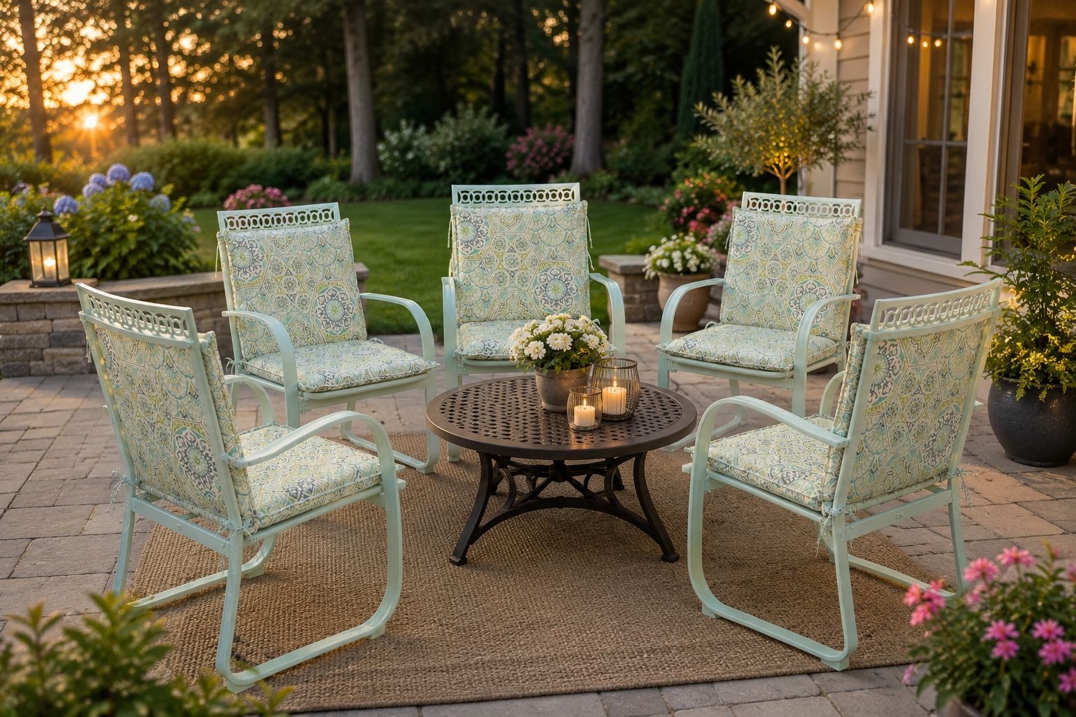 Chairs - Vintage Outdoor Metal Chairs(5)