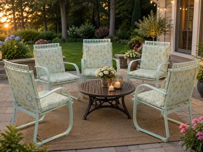 Chairs - Vintage Outdoor Metal Chairs(5)