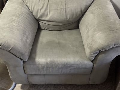 Oversized Grey Microfiber Chair - 3ft x 4ft