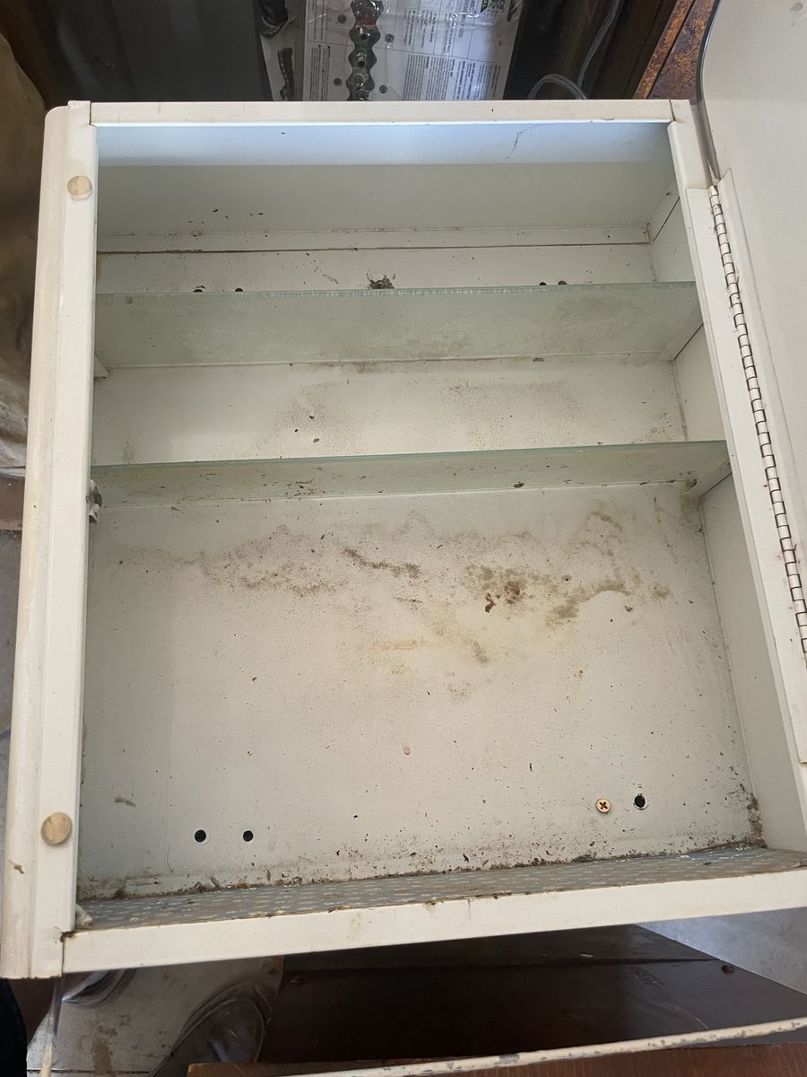 Vintage Mirrored Medicine Cabinet, tables, chair, dresser.