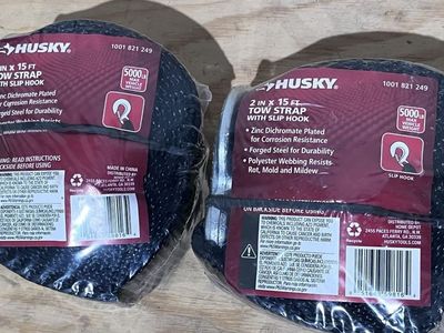 Husky Tow Straps — Brand New in Package (2 Total)