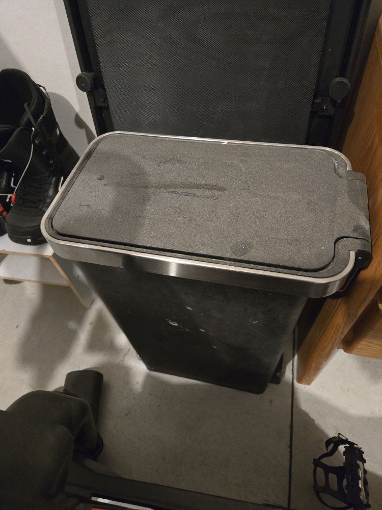 Black Stainless Steel Step Trash Can with Soft-Close Lid