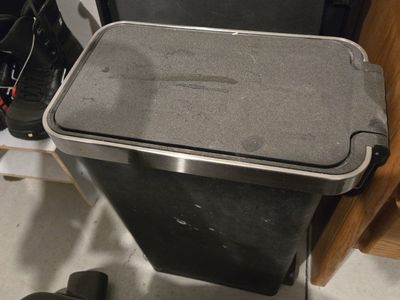 Black Stainless Steel Step Trash Can with Soft-Close Lid