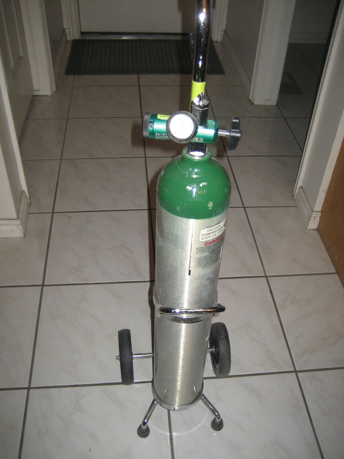 MEDICAL OXEGEN BOTTLE W/CART