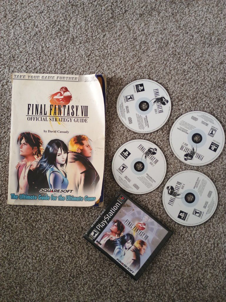 Final Fantasy VIII for PlayStation w/ Official Strategy Guide - Complete Set
