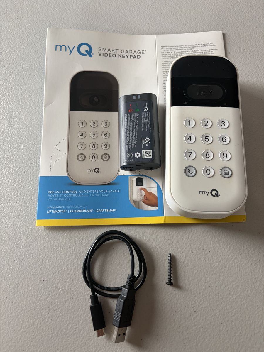 My Q smart garage video keypad