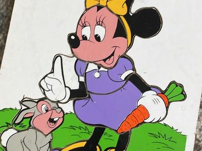 Vintage Playskool Wooden Puzzles Disney Minnie Mouse & Thumper