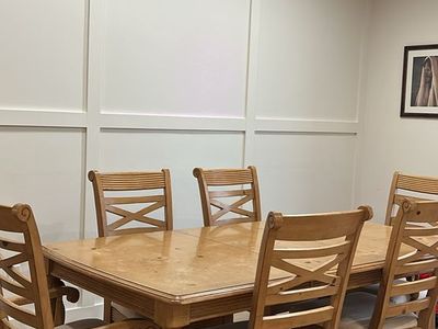 Wood Dining Table with 6 chairs