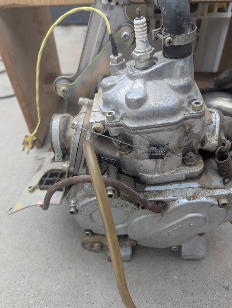 Rotax 113667 Go Kart Engine with Radiator and Exhaust Pipe - Used Kart Racing Motor