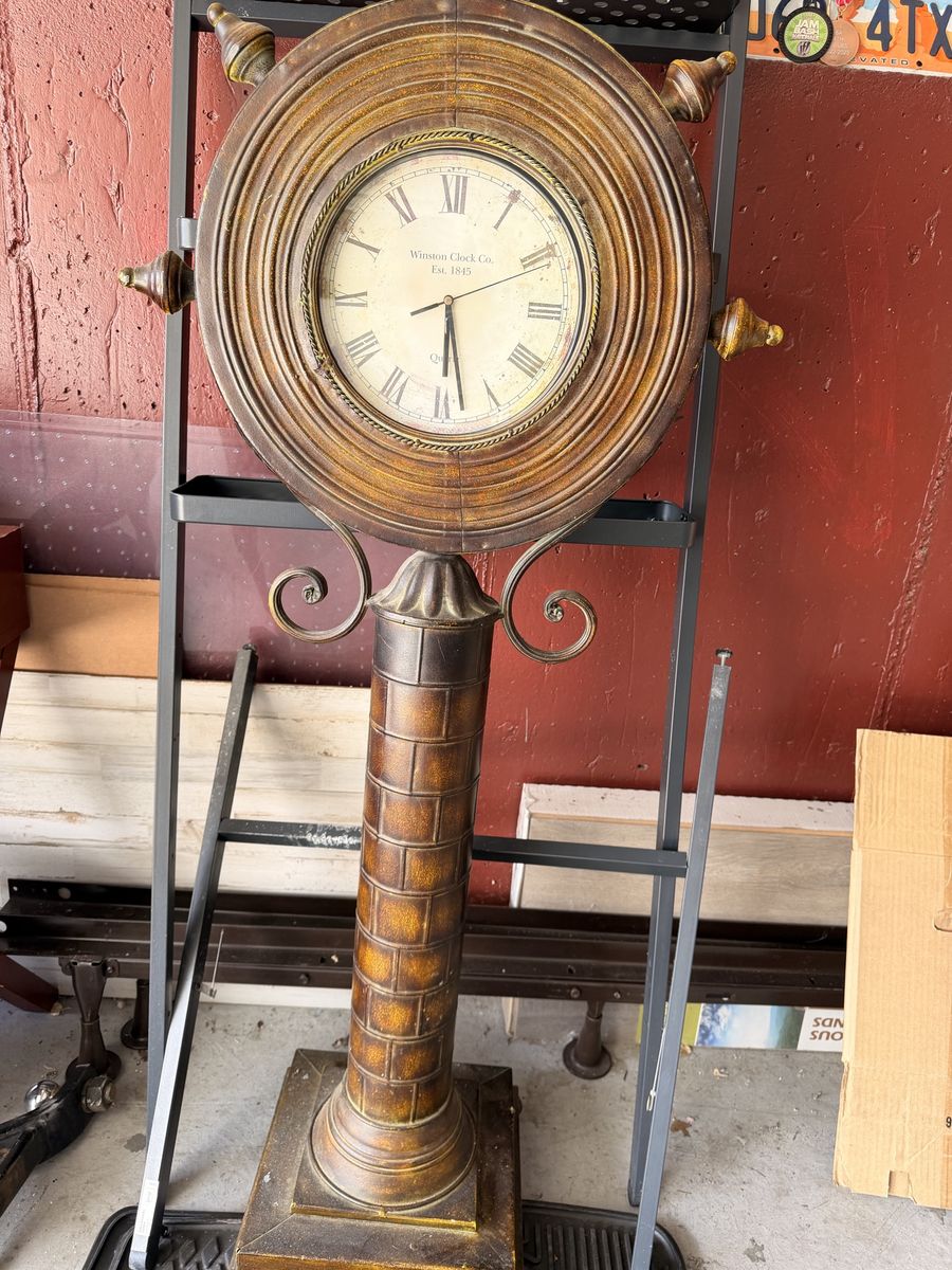 Vintage metal clock decor