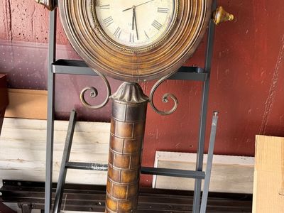 Vintage metal clock decor