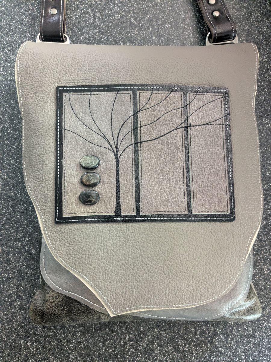 Handmade leather crossbody bag
