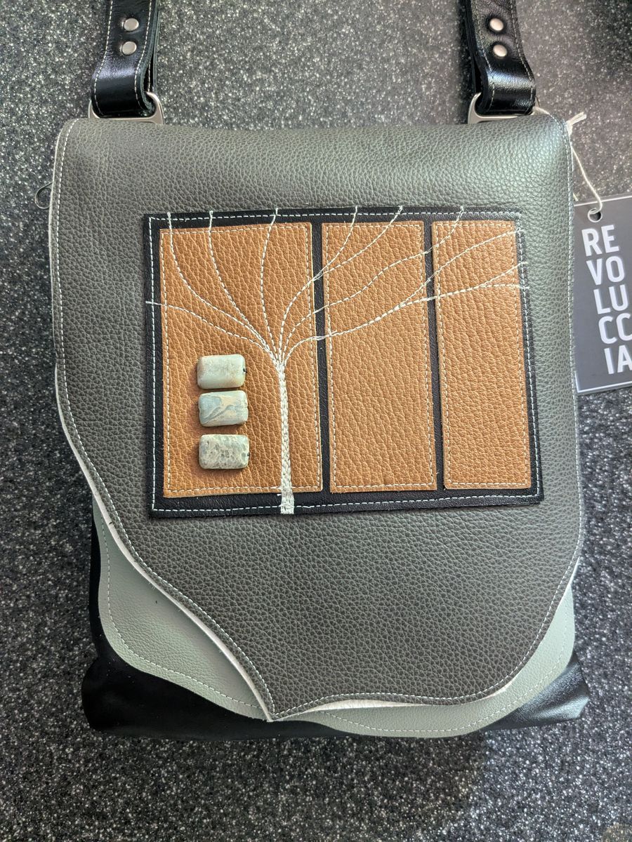 Handmade leather crossbody bag
