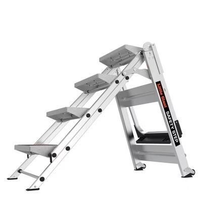 Little Giant Ladder Safety Step Ladder Four Step with Bar, 2 x 11-Inch