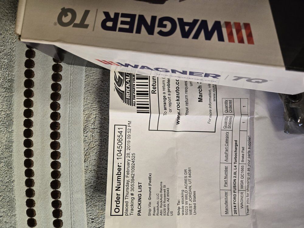 ford fusion brake pads