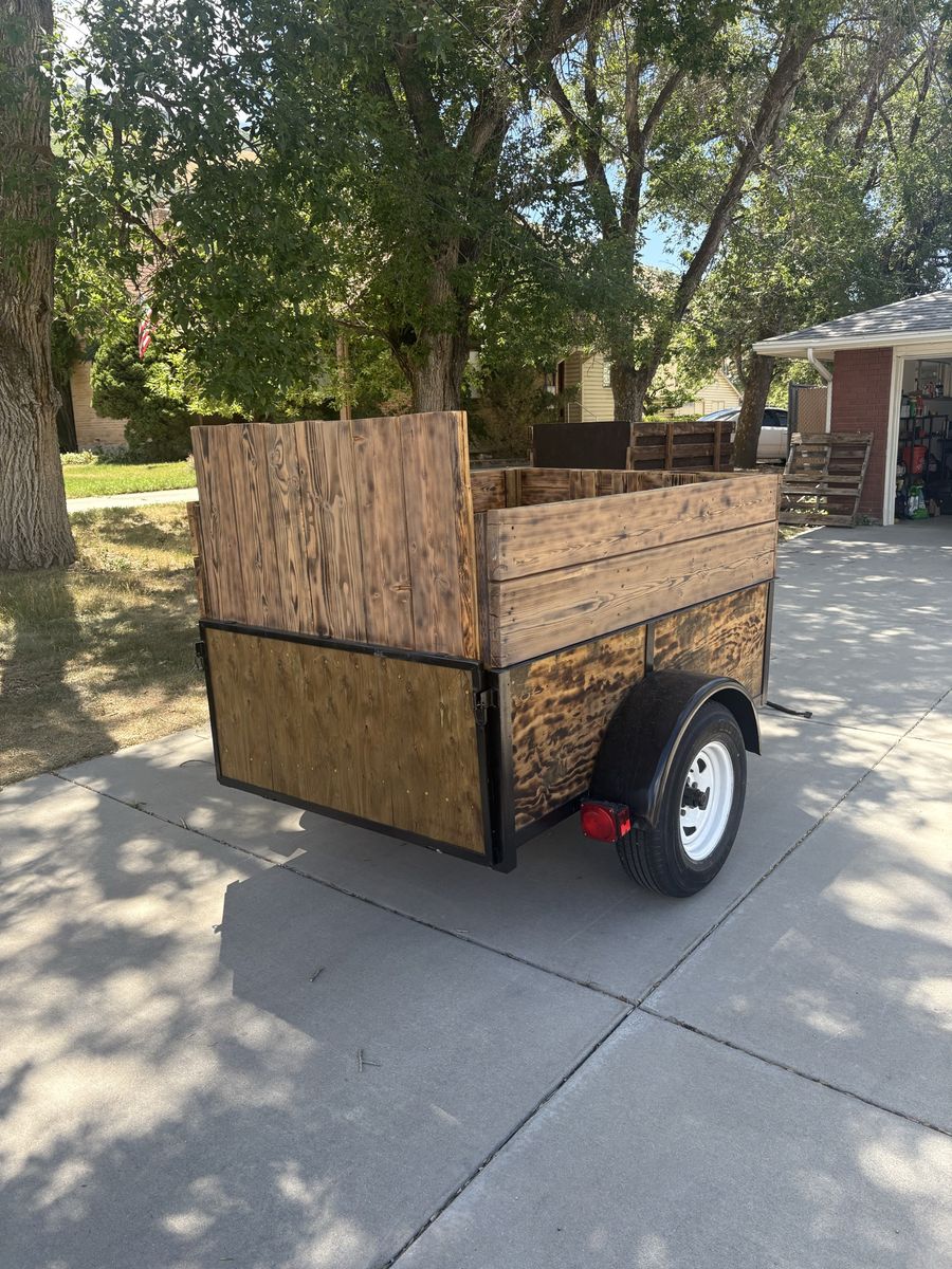 Custom 4x6 Utility Trailer | 3,500 lb Axle | Built-In Rear Ramp | Low Miles