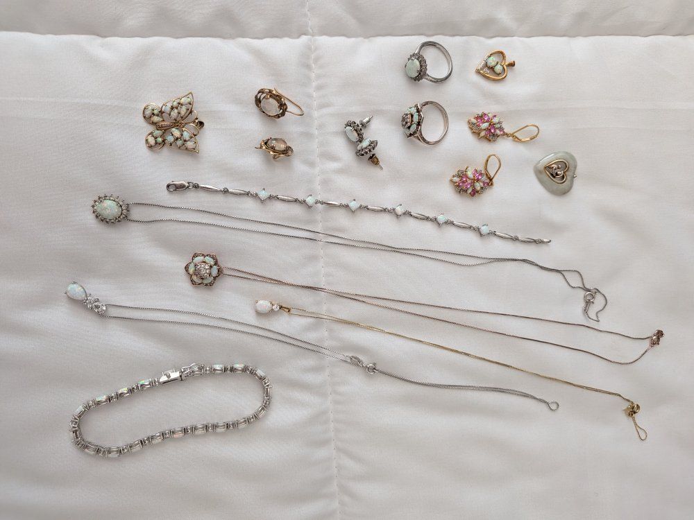 Vintage Jewelry - Opal necklaces, bracelets, earrings