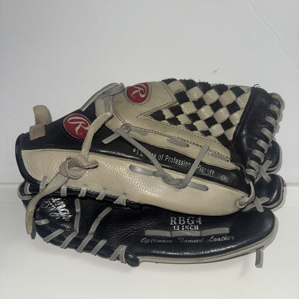 Rawlings 13  Baseball Hoove Leather Mitt Gray Blk