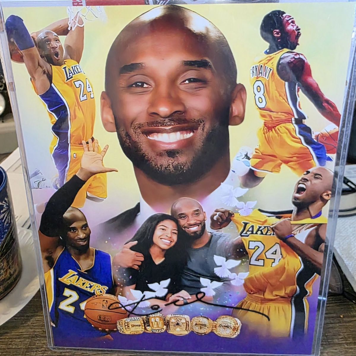 Kobe Bryant & Gigi Professional 8x10 Photo Reprint
