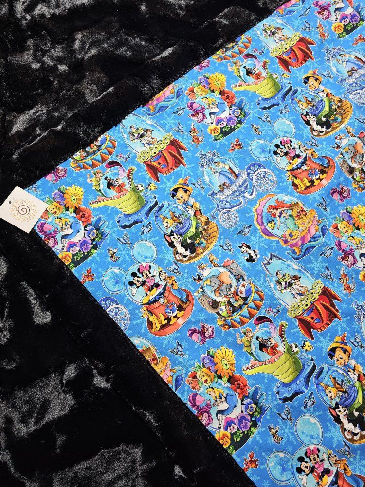 Disney water globe minky blanket