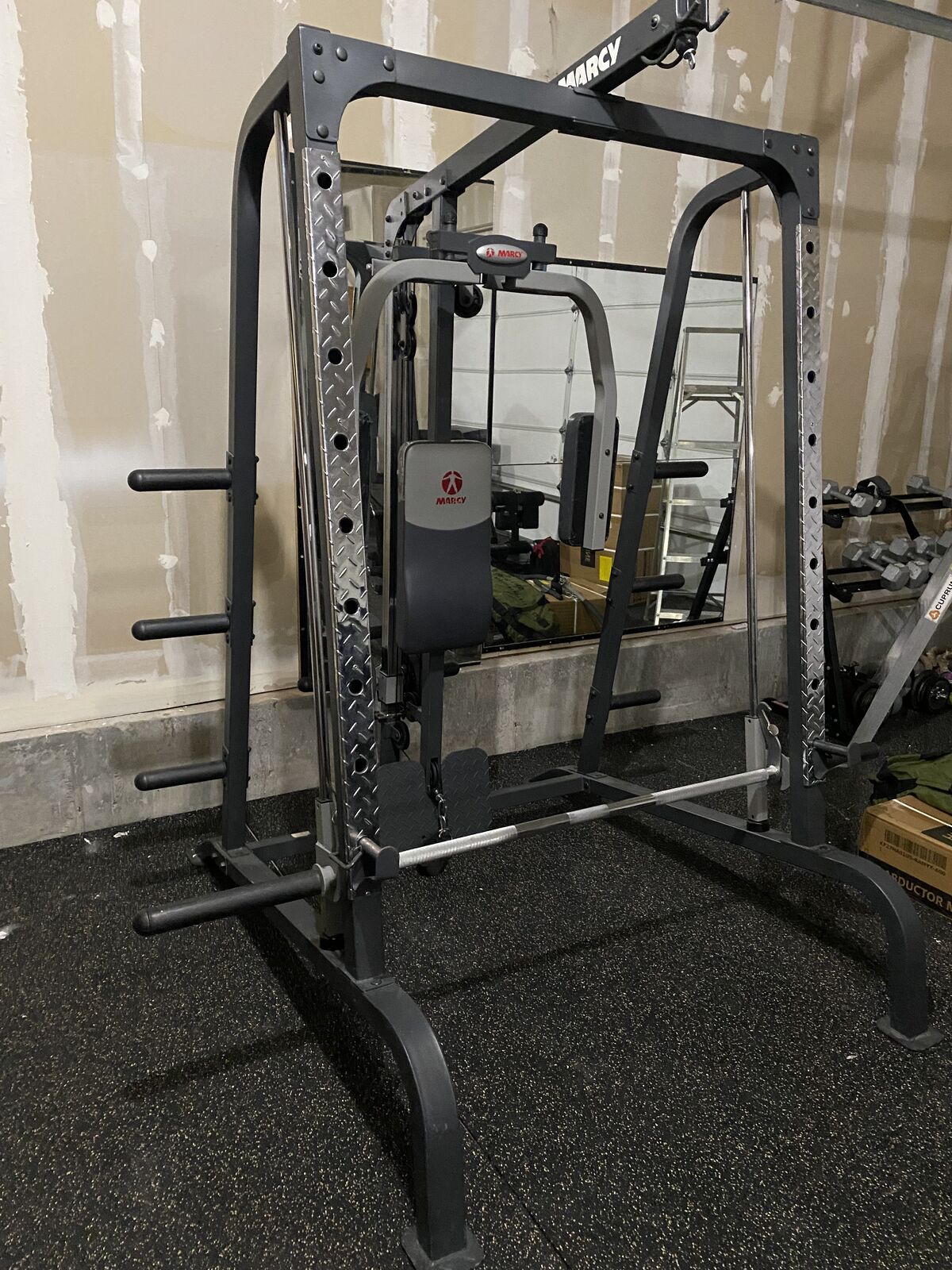 Complete Home Gym: Smith & Cable Machine, Leg Extension, Row Pulley & MORE