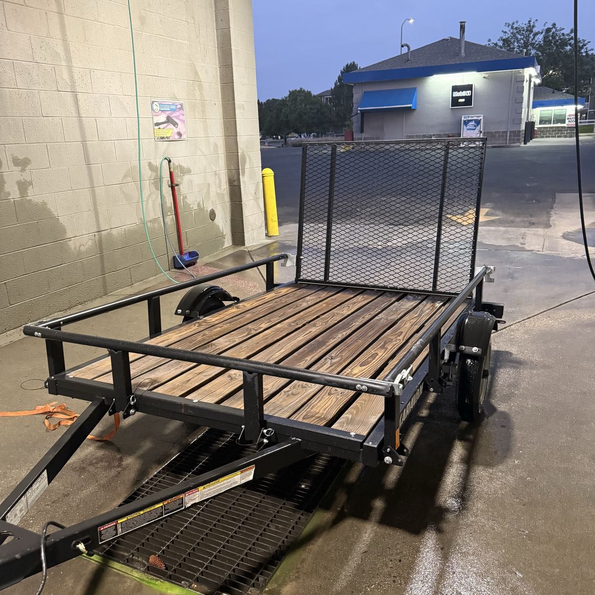 Karavan Utility Trailer with Wood Deck and Ramp. ( 5’ X 8’ )