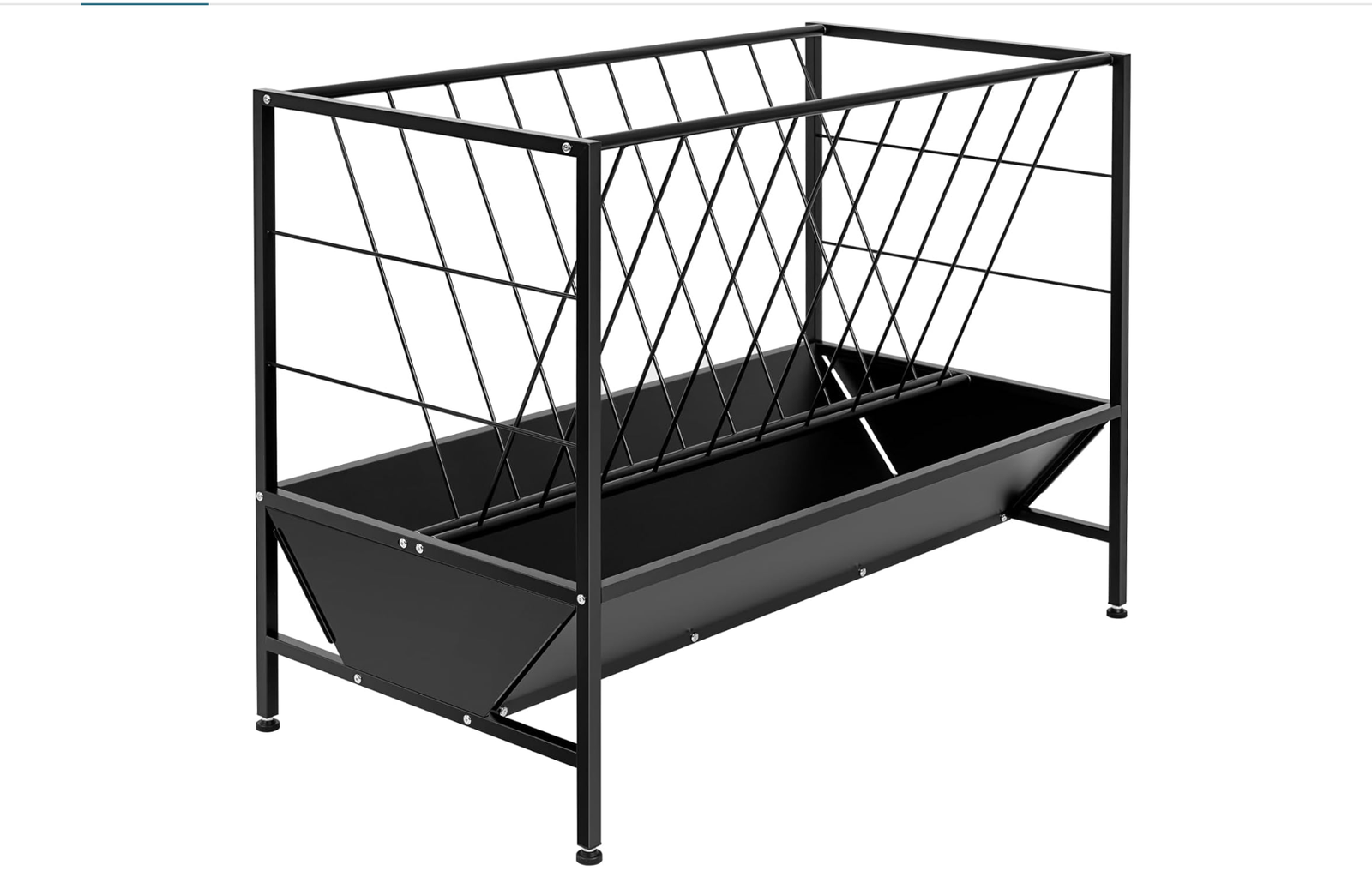 New in BoxPasture Hay Feeder 50 Gallon, Heavy Duty 2-in-1 Livestock Feeder, Hay Grain Feeding