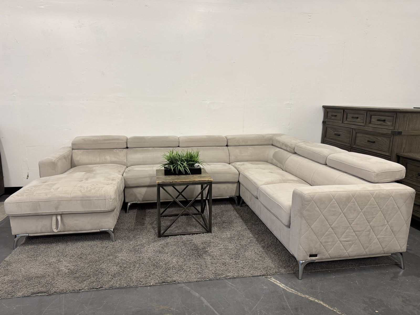 COSTCO FABRIC SECTIONAL SOFA COUCH W/ STORAGE