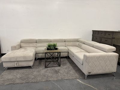 COSTCO FABRIC SECTIONAL SOFA COUCH W/ STORAGE
