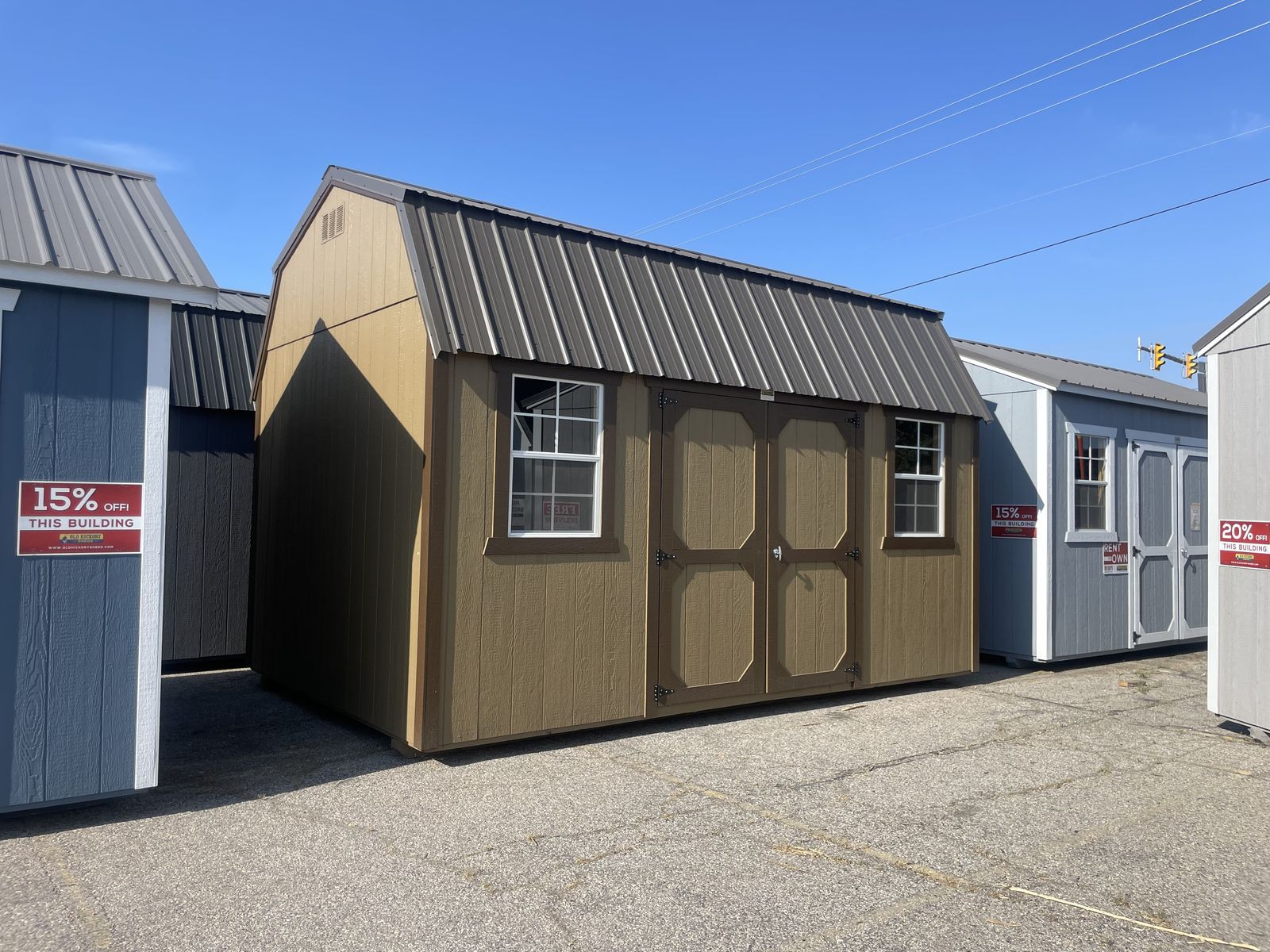  Blends Right In, Stands Way Out in Storage! 10x16 Side Lofted Barn Shed!