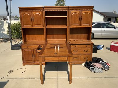 Solid wood office furniture set