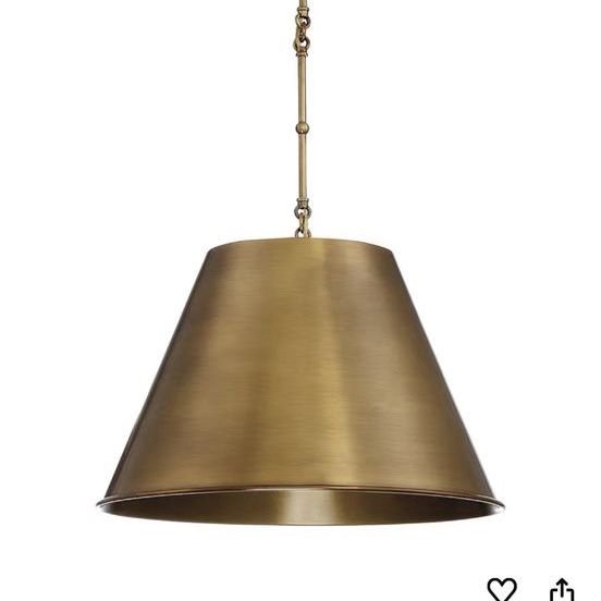 2 Brass pendant lights