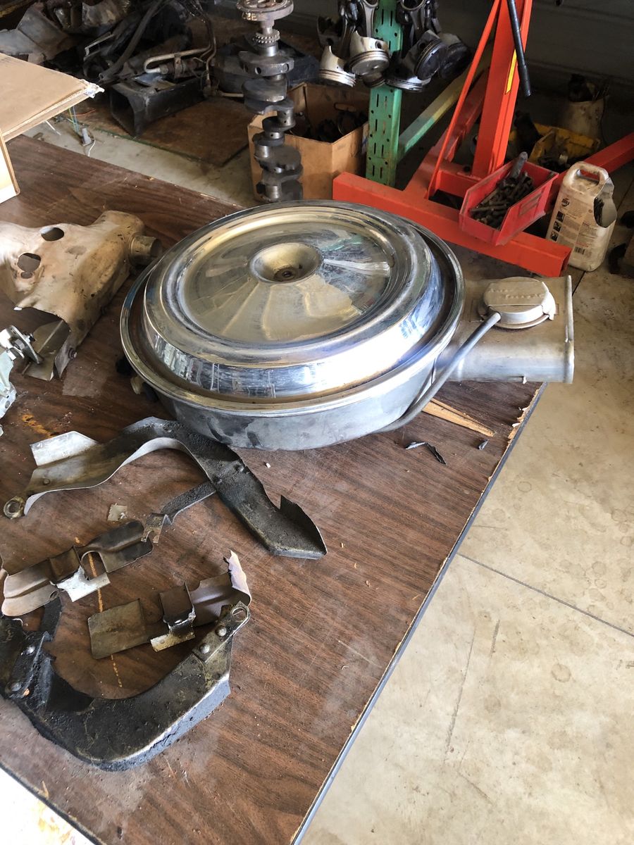 1977 Corvette carburetor, air cleaner, heat shields