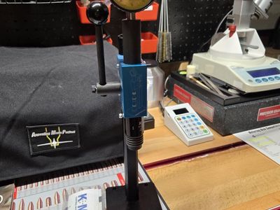 K&M Arbor Press with Force Pack & mhc Industrial Supply Dial Indicator Reloading Tool