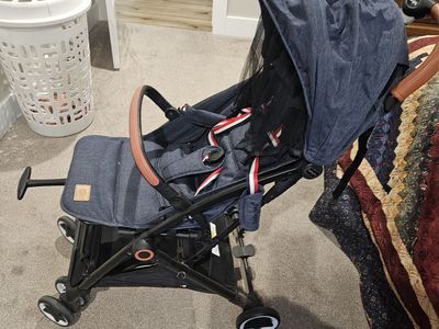 Chicco Mini Bravo Plus Lightweight Stroller - Blue Denim, Compact Fold, Excellent Condition