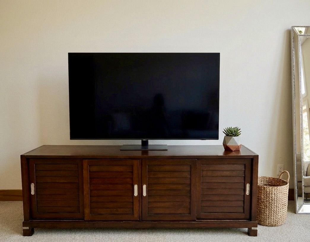 Modern Dark Wood Entertainment Center / TV Console