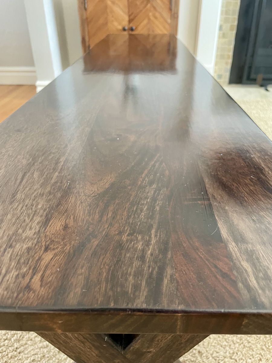 Solid Wood Bench 64in Beautiful Grain Heavy Sturdy