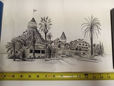Pencil Drawing of Hotel del Coronado