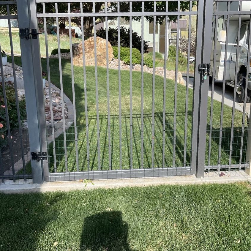 Brand new gate with all hanging and locking hardware. 65”wide X 73”high.