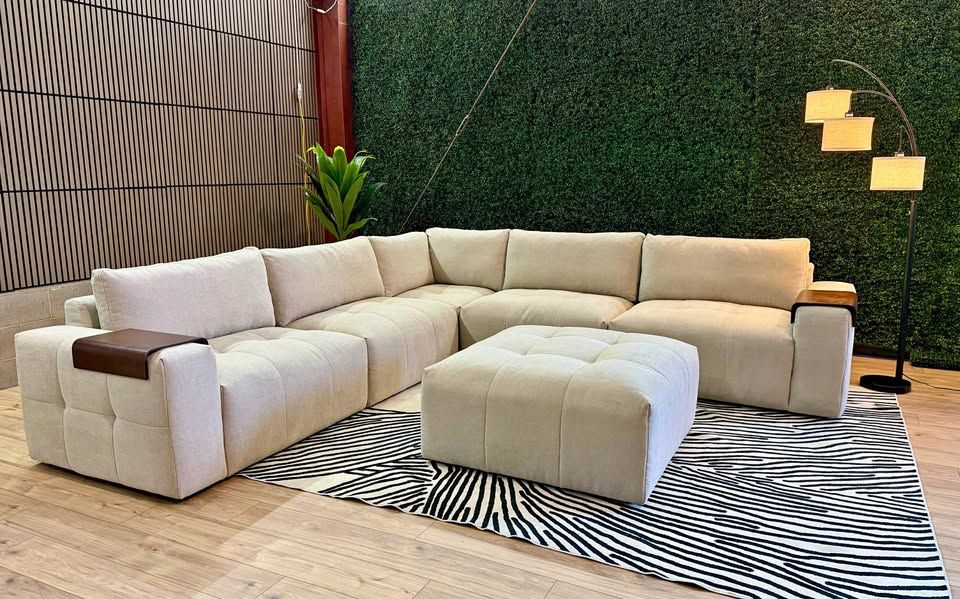 AIDEN & IVY PAIGE 6-PIECE MODULAR FABRIC SECTIONAL – SHOWROOM SALE THIS WEEKEND