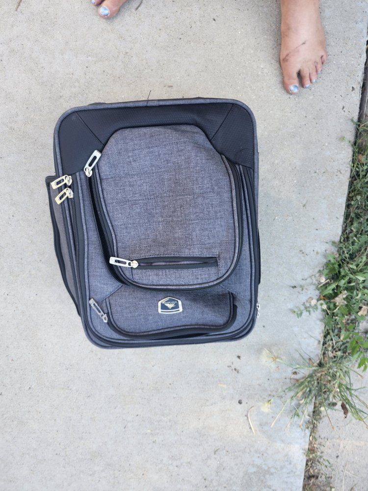 High Sierra Gray Softside Rolling Suitcase Luggage