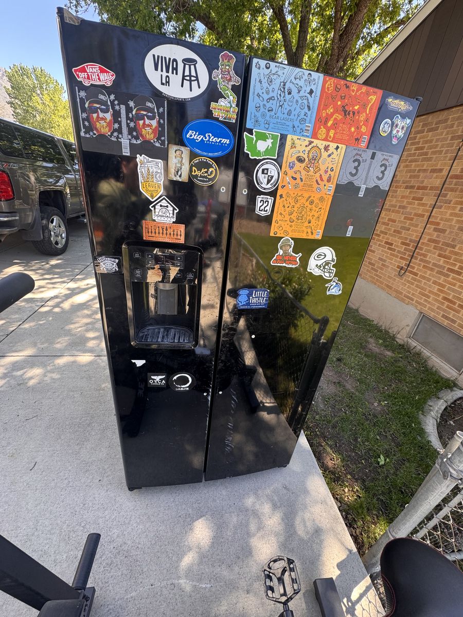 Refrigerator with ice and water