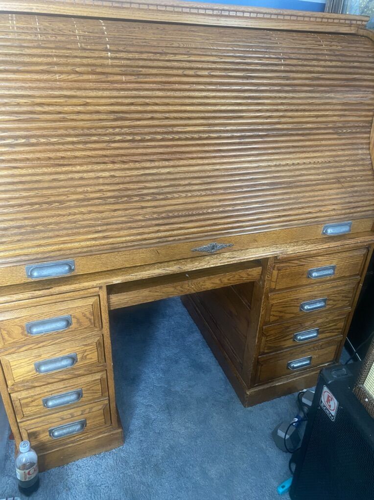 Vintage Roll Top Desk
